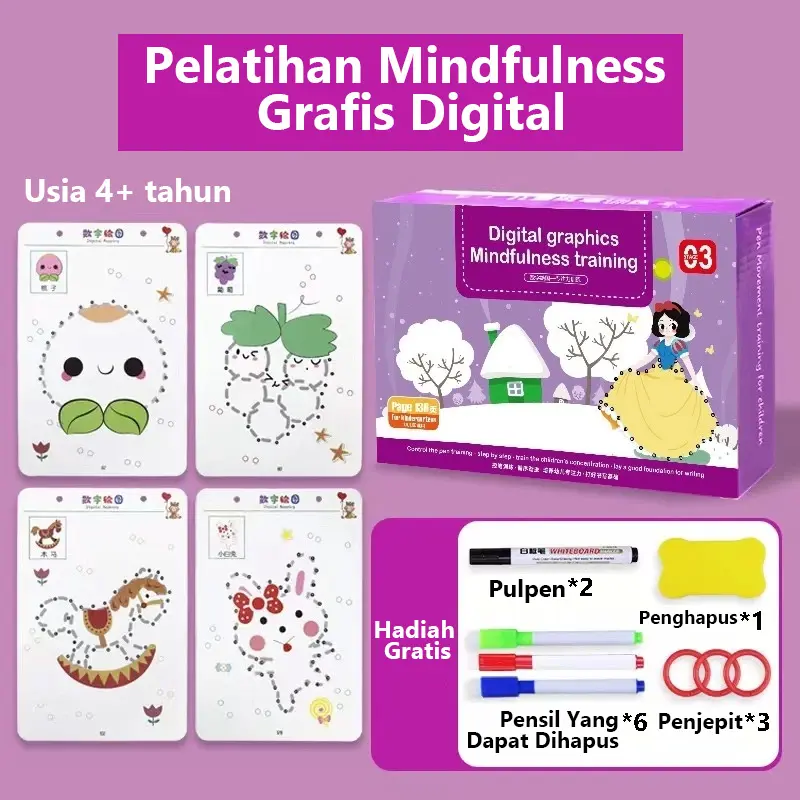 Magical Tracing Workbook ReusableDot To Dot Wipe And Clean Book Dapat Dihapus Mainan Edukasi Menggambar Latihan Menulis Titik Ke Titik Berpikir Reusable Magic Workbook Buku Edukasi Anak Belajar Activity Book 8
