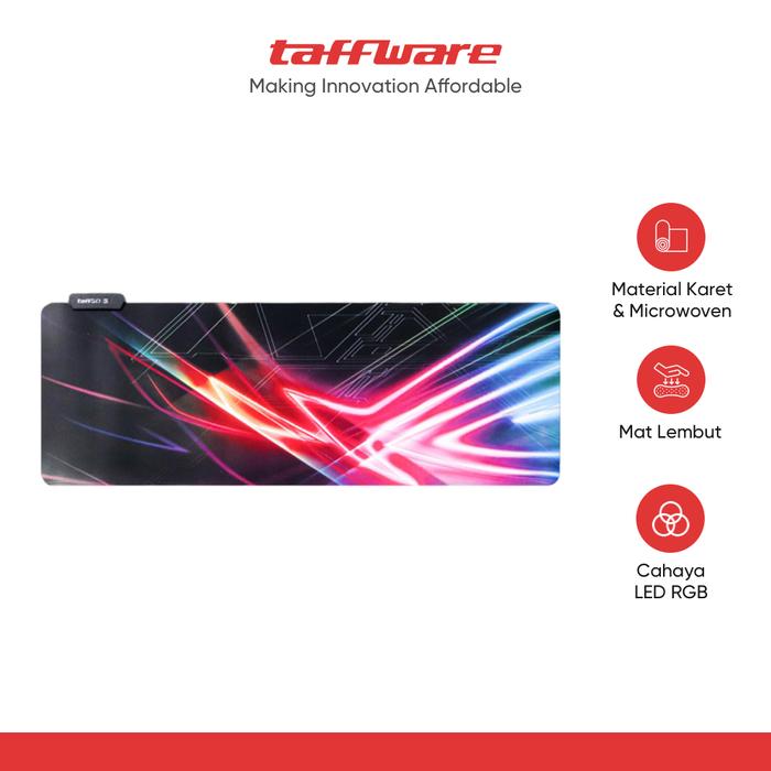 Gambar Gaming Mouse Pad TaffGO Illuminated LED RGB 800x300x4mm - RGB-03 - Warna dari Taffware Official Store Kota Administrasi Jakarta Barat Tokopedia