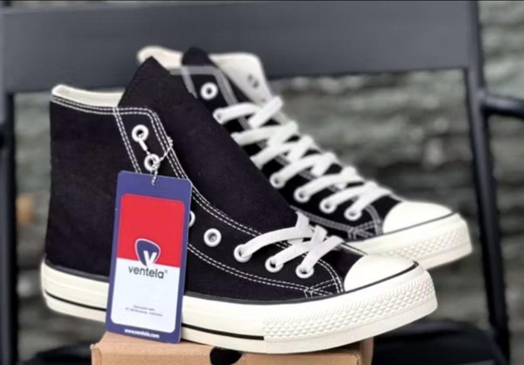 PROMO BESAR Sepatu Ventela 70s Bts High Black Natural