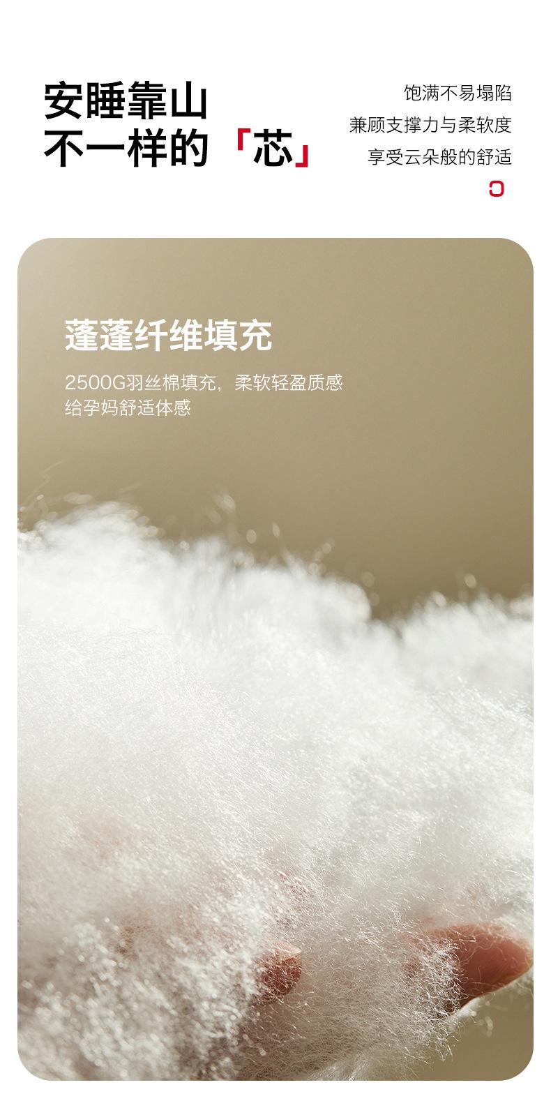 Product Introduction of Pregnancy pillow, lumbar support side sleeping pillow, washable pillow, cross-border bestseller, polyester-cotton fabric, breastfeeding pillow 7