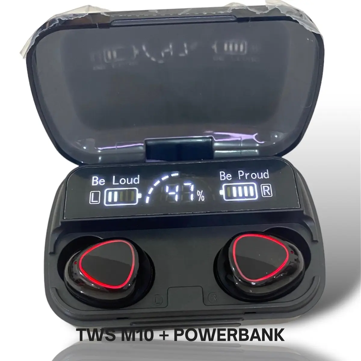 TWS M10 WIRELESS BLUETOOH 5.1  FULL BASS + POWERBANK Bluetooth Earphone Headset