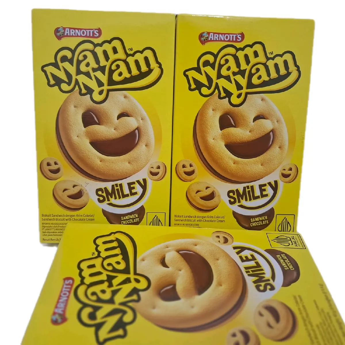Nyam Nyam Smiley Sandwich Chocolate Beli 2 Gartis 1