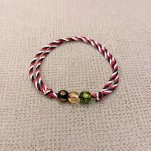 Gelang Tridatu Bali Batu Tibet Agate Hari Kelahiran simbol aura positif kehidupan lengkap Bracelets