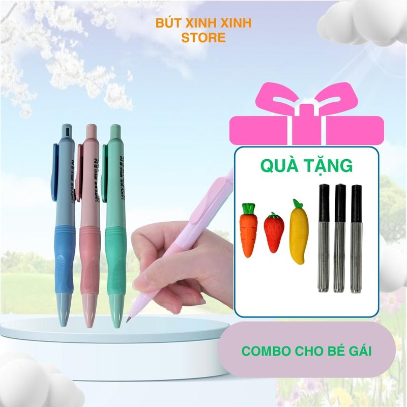 Combo 3 Bút chì cá heo giảm gánh nặng định vị tay cầm cho bé lớp lá và lớp 1, ngòi 2B không gãy, cầm bút không gây đau tay