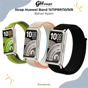 Strap for Huawei Band 11/11PRO Nylon Tali Pengganti Huawei Band 11 Bahan Nylon Perekat Adjusable