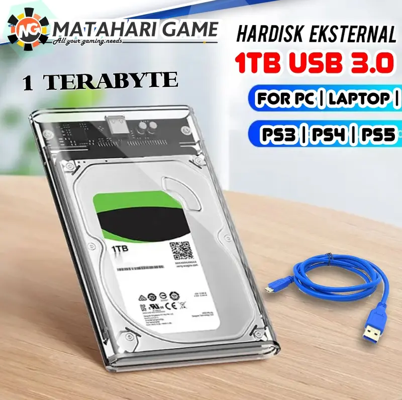 HDD 1TB Hardisk Eksternal 1TB 1000GB For PS3, PS4, PS5, PC