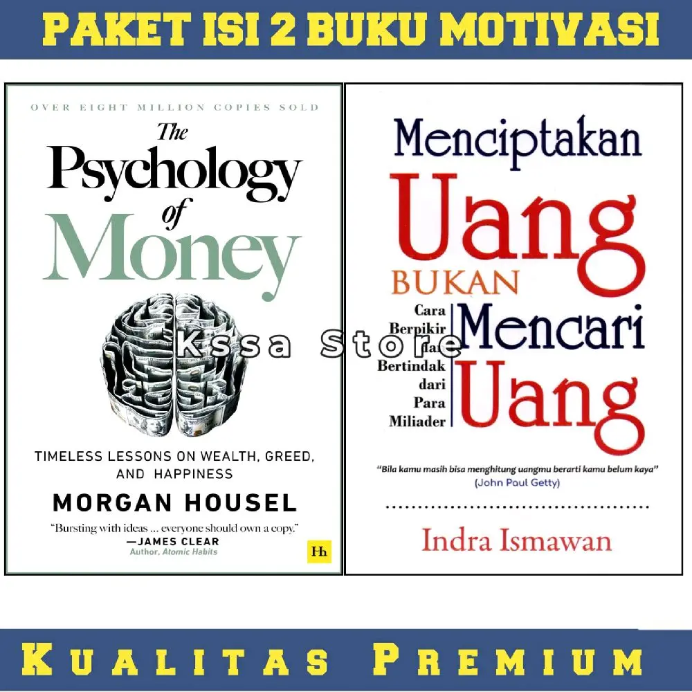 Paket Isi 2 Buku | The Psychology Of Money | Menciptakan Uang Bukan Mencari Uang