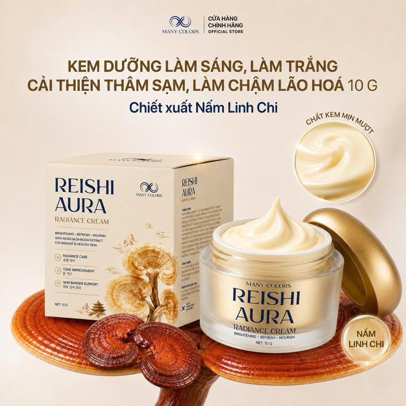 Kem Face Dưỡng Trắng, Mờ Nám Sạm Reishi Aura - Dành Cho Nam và Nữ (10g)