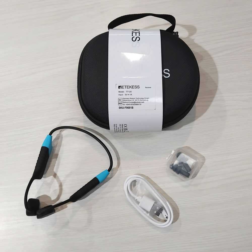 RETEKESS Receiver Bone Conduction Earphone Wireless for Transmitter - TT120