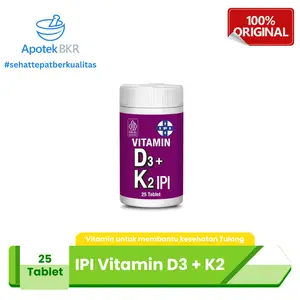 IPI Vitamin D3+K2 Isi 25 Tablet - Suplemen Kesehatan vitamin vitamin d & k energi