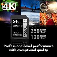 Gambar Lexar Professional 1667x UHS-II V60 SDXC / SD Card 64Gb / 128Gb / 256Gb 250MBps - 64Gb dari Vidsen Online Kota Administrasi Jakarta Pusat 4 Tokopedia