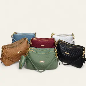 LALASTORE1 Nindy Bag Tas Selempang Wanita 2 Ruang Kulit Premium Motif Bordir SIZE 29X18X10CM FREE COVER TAS