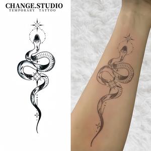 Hình Xăm Tạm Thời, Hình Xăm Rắn, Kéo Dài Trong 15 Ngày, Không Thấm Nước Và Chống Chà Xát, Miếng Dán Hình Xăm