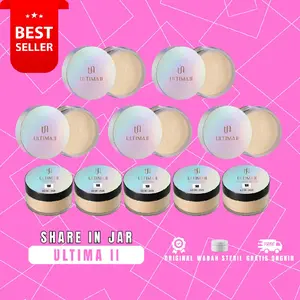 (share in jar) ultima II delicate translucent face powder Cover Compact Wajah