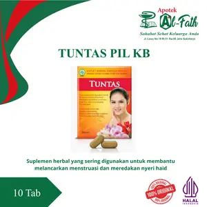 TUNTAS PIL KB ISI 10 TABLET Suplemen Herbal Alami Untuk Melancarkan Haid Meredakan Nyeri Menstruasi Dan Sakit Otot Pinggang