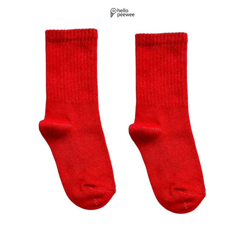 PEEWEE Kaos Kaki Anak Kids Socks Oldschool Polos Basic Series Unisex 0-6 Tahun Bayi 7