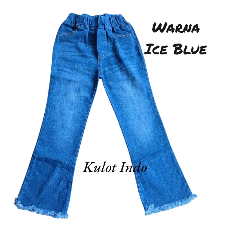 Celana Cutbray Bahan Jeans Strech Tebal Anak Perempuan Usia 7-14 tahun/Bawahan Anak Fashion 2