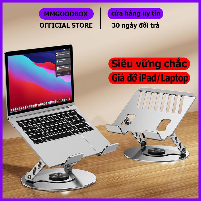 Giá đỡ laptop kim loại, máy tính bảng lười đa năng, hệ thống treo đa chức năng tản nhiệt văn phòng, hỗ trợ khung đế xoay 360 độ
