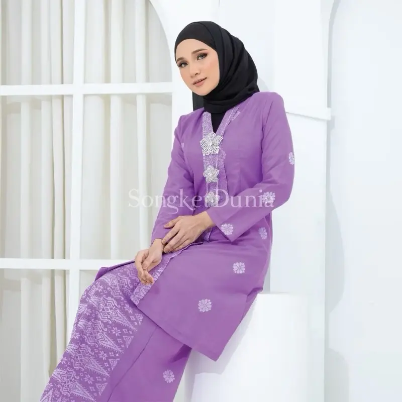 KEBAYA PASTEL SONGKET TENUN BY MADAM CHA