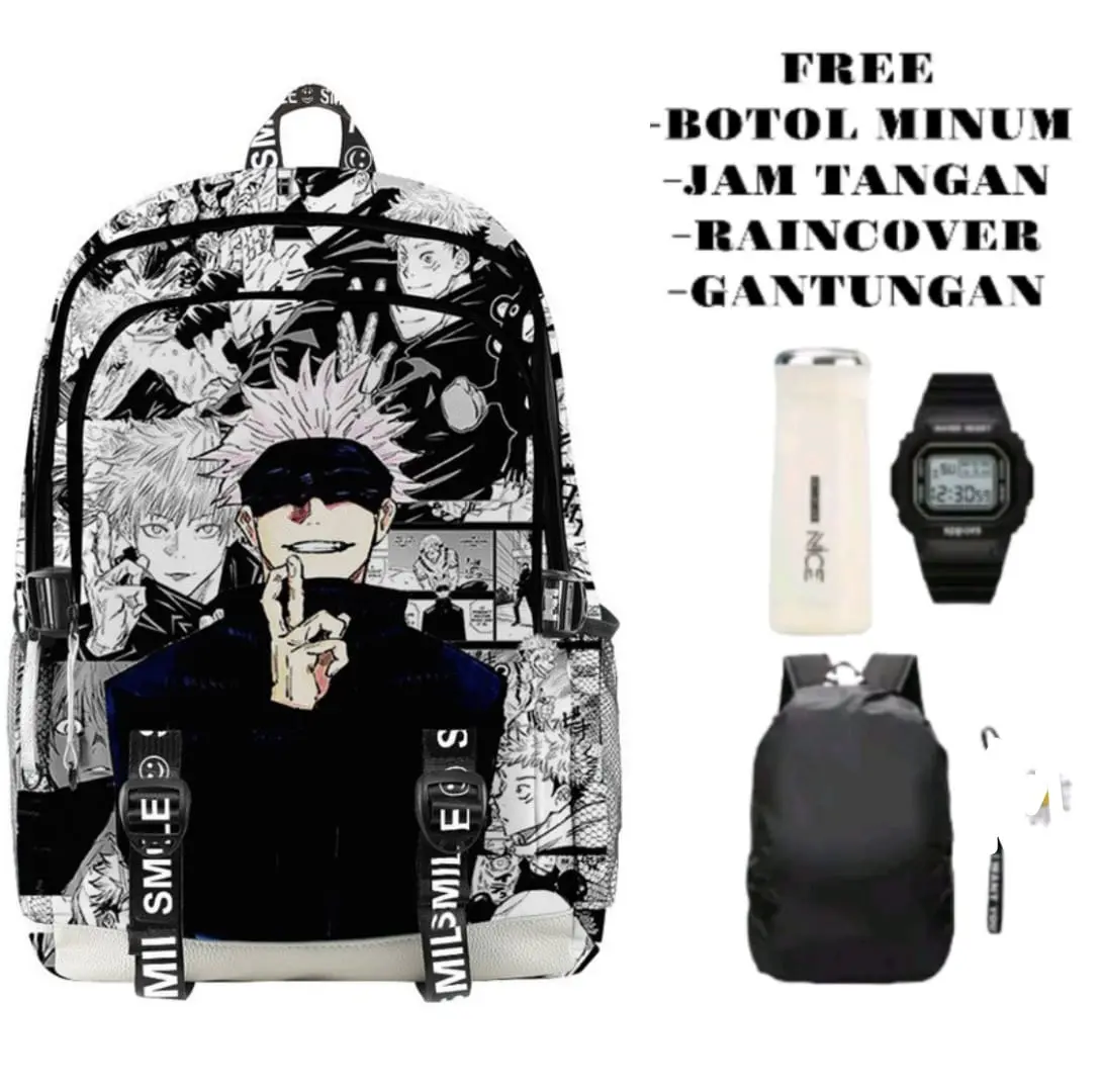Tas anak motif KARTUN ANIME FULL PRINT tas anak sekolah sd smp tas anak tas anak karakter tas anak murah tas ransel anak cowok