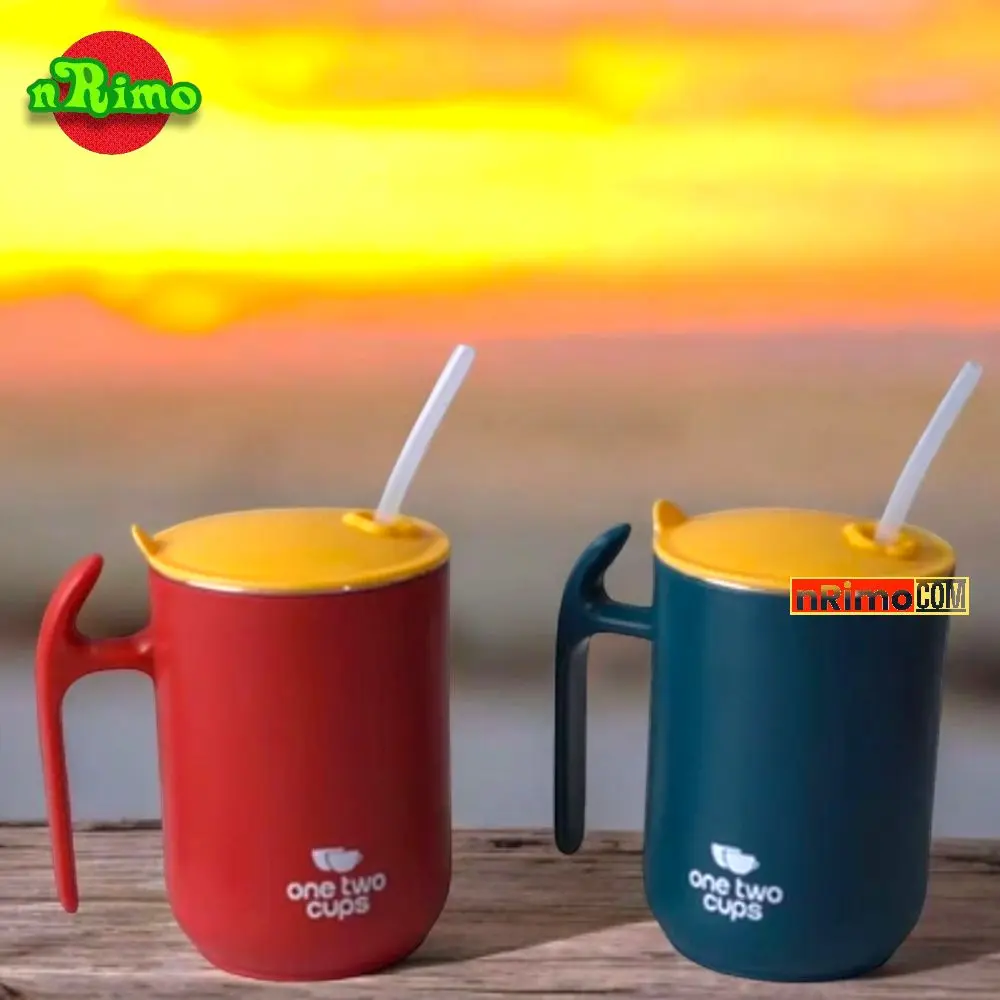 Gelas Cangkir Stainless Steel Tutup Mug Stainless Besar Tahan Panas