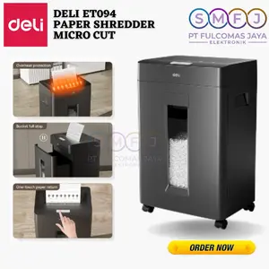 Deli ET094 ET-094 Paper Shredder Mesin Penghancur Kertas Micro Cut 23 Liter Garansi Resmi