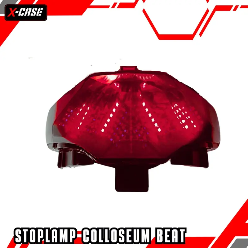 X-case Lampu Stop All Beat New Deluxe Beat CBS Beat Eco Beat Street Coloseum Running 8 Mode Beat Deluxe 2020-2023 Stoplamp Running Motorcycle WD178 3