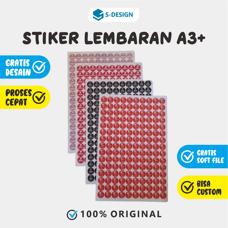 STIKER LEMBARAN KUALITAS TERBAIK SDESAIN / STIKER LABEL / STIKER / STICKER / STICKER LABEL / CETAK STIKER 0