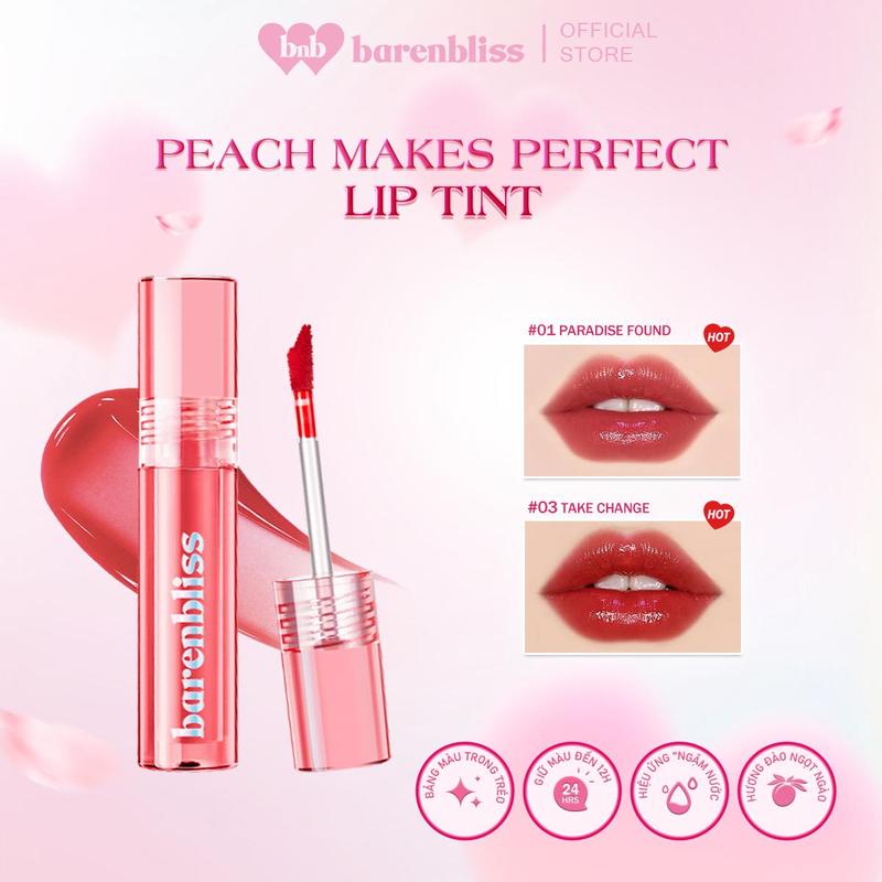  Son tint bóng barenbliss không lem dính bền màu Peach Makes Perfect lâu trôi 24h 3g 