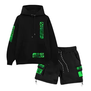 One Set Hoodie & Cargo Erito ejji - Green Wear Setelan Berbahan Kain Fleece Lembut Adem Size M-XXL