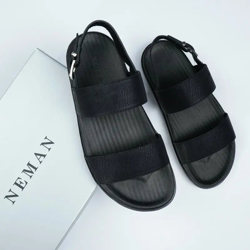 Dép Sandal NEMAN Cao Cấp, Đã Khâu Quai, Hỗ Trợ Đổi Size : MS40 Đế Bằng DéP