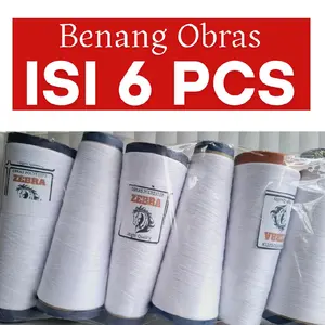 Benang Obras Polyester ISI 6 PCS TERMURAH Kualitas Terjamin Harga untuk 6 Pcs Benang Obras