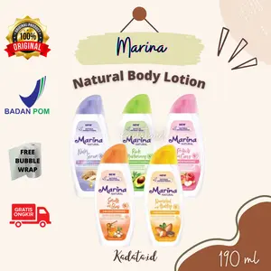 MARINA NATURAL HAND & BODY LOTION 190 ML | LOTION BADAN PENCERAH