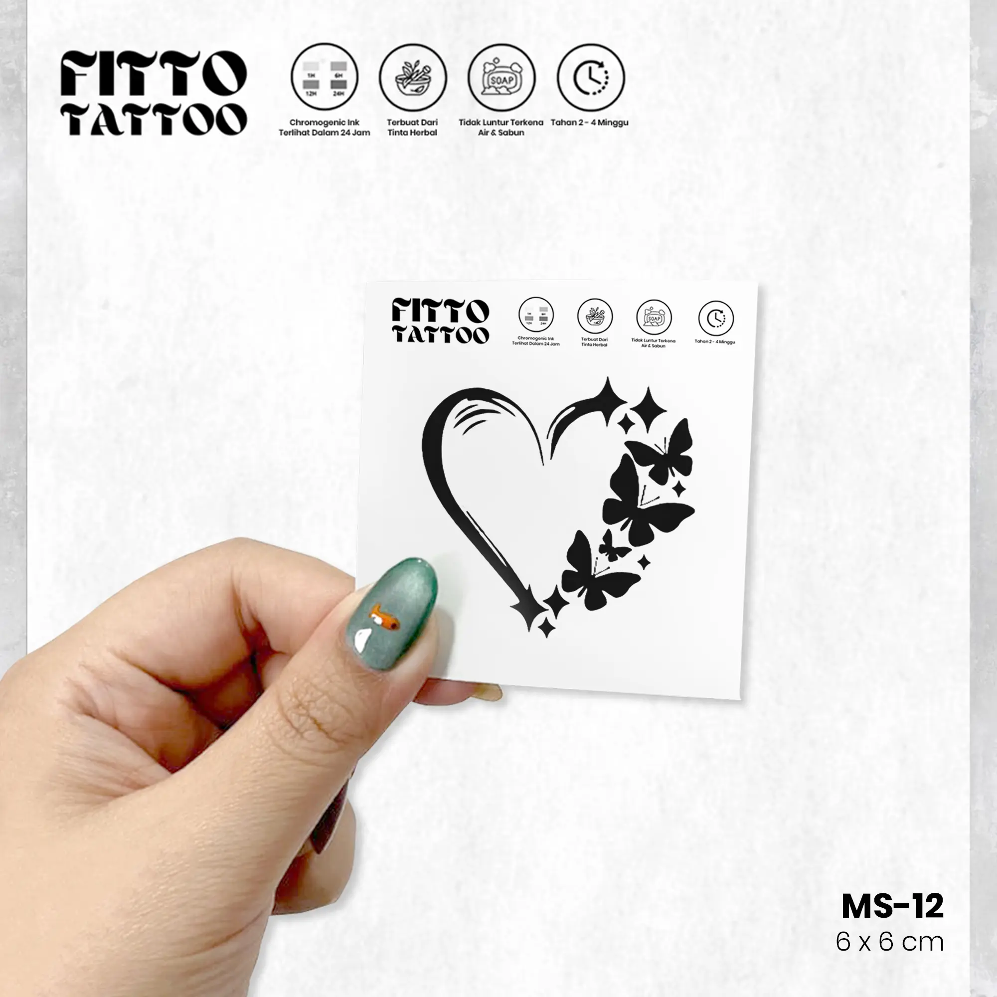 tato temporer premium KECIL tattoo fruit ink semi permanen tatto love fittotatto Temporary
