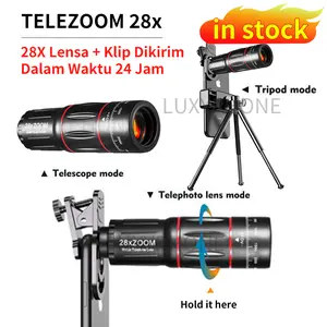 Telezoom Luxy Lensa TeleZoom Hp 28x Zoom dengan Tripod Kamera Ponsel Garansi 30 Hari Dapatkan Kualitas Gambar Lebih Baik
