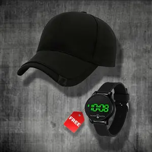 Terlaris topi new model gratis jam tangan GDT LED pria topi baseball pria