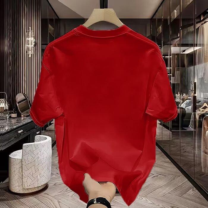 Product Introduction of Short sleeved new summer loose fashion brand T-shirt versatile casual printed pure cotton round neck short sleeved top 7