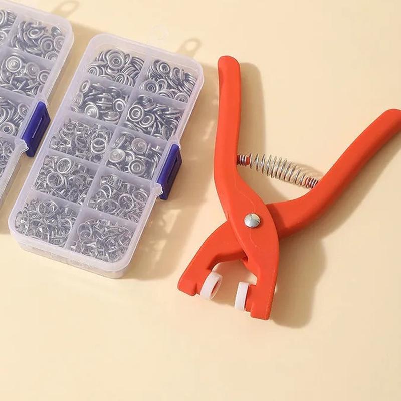 Product Introduction of Metal Snaps Buttons with Fastener Pliers Tool Kit Stainless Steel Sewing Free Buttons Set for Jeans Clothing DIY Handcrafts 44