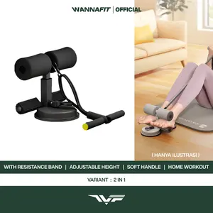 WANNAFIT Sit Up Stand Latex | Bantu Olahraga Perut Tali Resistance Tummy Trimmer Home Gym Fitness | Alat Olahraga Rumah
