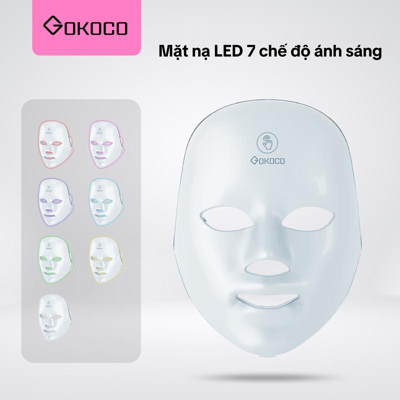 mặt nạ LED 7 chế độ ánh sáng chăm sóc da công nghệ ánh sáng Giảm mụn, kháng viêm,Làm sáng da, mờ thâm, xóa nhăn