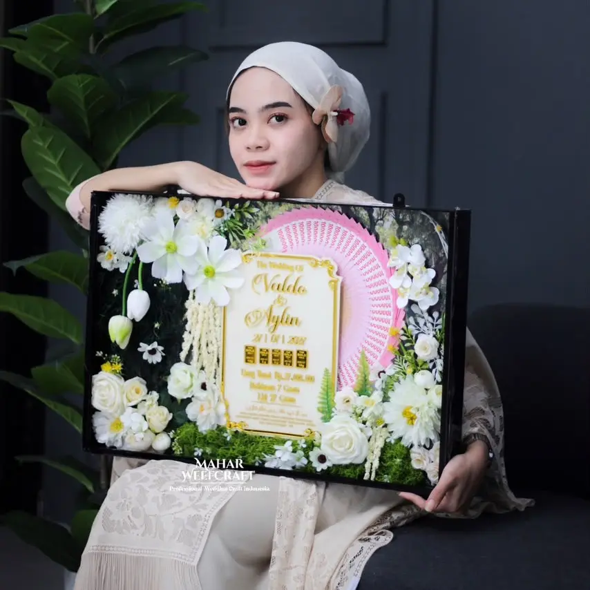 Maharweefcraft - Callula Mahar Series Deep Garden Cala Lily Mahar Akrilik