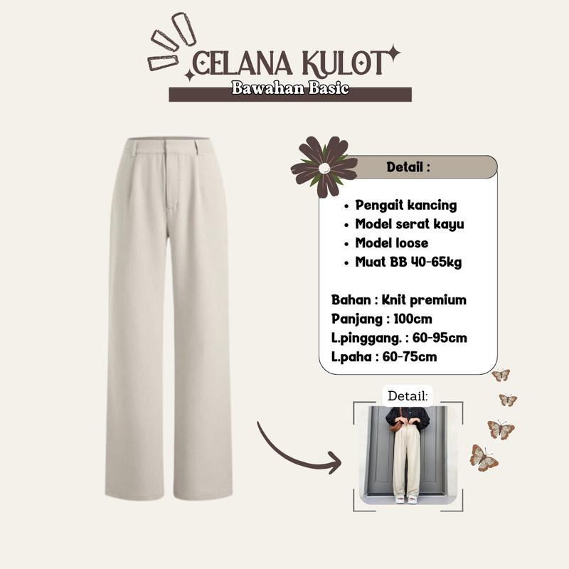 3in1 Setelan Wanita One Set Kekinian (Kemeja Korean Style Blouse Lucu, Celana Kulot Knit, Jilbab Segiempat Bella Square) LQ083 Atasan Hitam Kerah Renda one  set 5