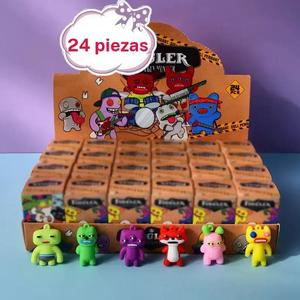 Set de 24 piezas/caja de Llaveros de Personajes de Dibujos Animados de F-G-R Tooth Monster, Caja Ciega Sorpresa, Llaveros y Colgantes Aleatorios, Regalo Perfecto para Cumpleaños