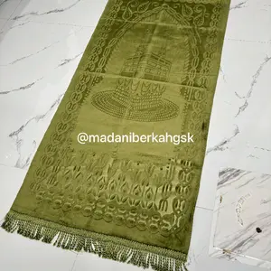 Sajadah Turki arab polos Ukir aesthetic souvenir  oleh-oleh haji umrah tasyakuran murah grosir Umroh Nyaman Mini Tipis hampers sajadah suede 50x100cmi