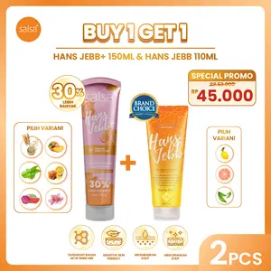 [BUY 1 GET 2] Super Hemat! Hans Jebb+ 150ml dan Hans Jebb 110ml – Gel Skin Cleanser Eksfoliasi Perontok Daki dan Ketiak Hitam|Bodycare|Body Scrub