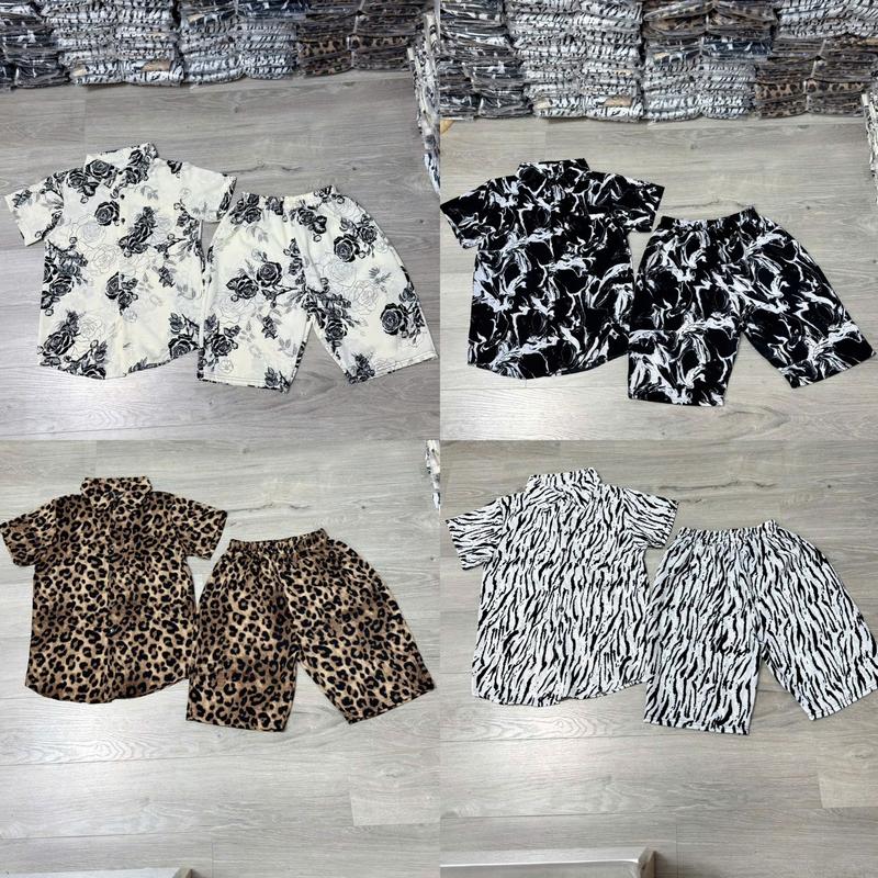  Đồ bộ sơ mi lụa 31-60kg bigsize cho bé trai tay ngắn chất lụa mỏng mát 