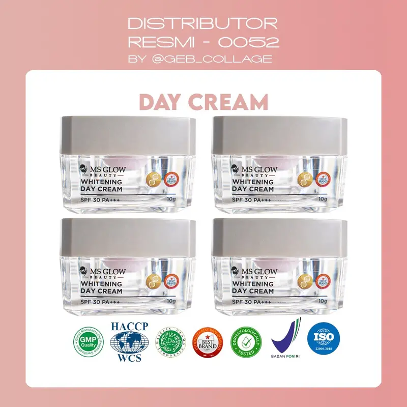Msglow Daycream Perawatan Wajah Mencerahkan dengan SPF 30 Anti Komedogenic 5