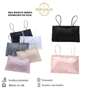 Beevas.id *BR734 Bh Bra Wanita Model Seamless Bahan Ice Silk Fashion Korea Sexy Cantik