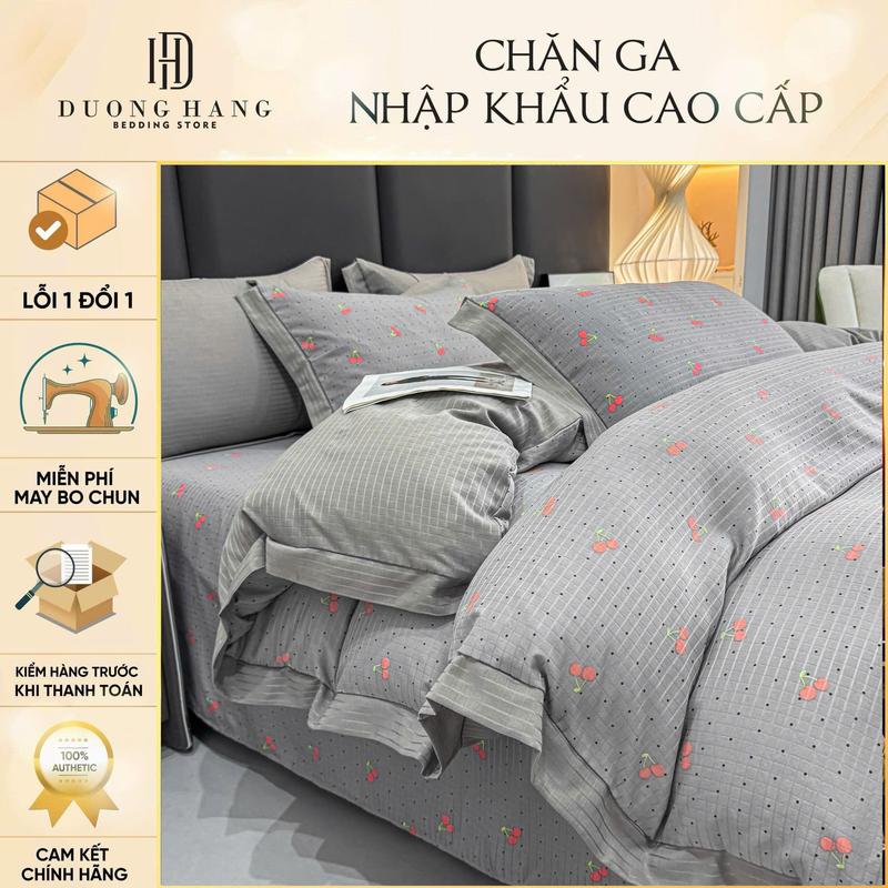 Bộ chăn trần ga gối Cotton Lụa MarkJacob - 26 màu ( có vỏ ôm khoá sườn) Dương Hằng Bedding