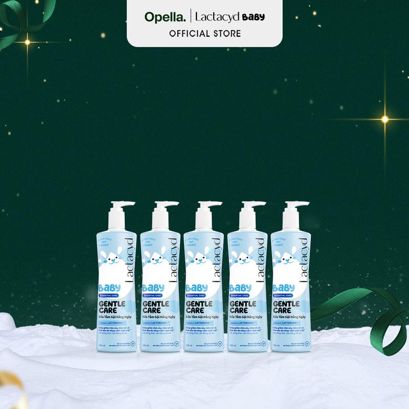 Bộ 5 Sữa Tắm Gội Trẻ Em Lactacyd Baby Gentle Care Bảo Vệ Dịu Nhẹ Cho Làn Da Nhạy Cảm 500ml Cho Bé